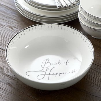 Riviera Maison Miska porcelanowa do serwowania Happy Chef Bowl L biała 26x8 cm