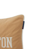 Lexington Poszewka na poduszkę Logo Organic Cotton Twill Pillow Cover bawełna 50x50cm beż/biały