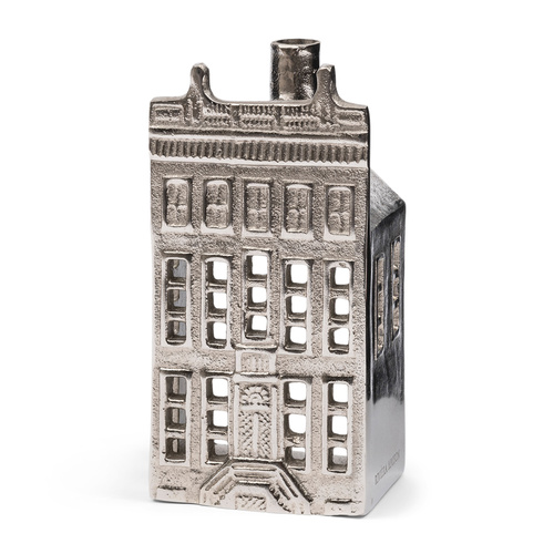 Riviera Maison Świecznik metalowy kamieniczka RM Canal House Votive M  H: 21cm x W: 8cm x L: 10cm