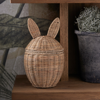 Riviera Maison Wielkanocny kosz zając Rustic Rattan Easter Rabbit Basket rattan 19x16,5cm