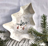 Miseczka świąteczna choinka Greengate Tree plate Juana white medium kolor biały 22x18,5cm porcelana