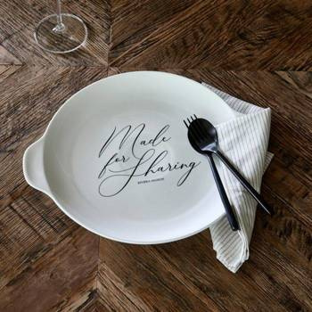Riviera Maison Talerz do serwowania potraw porcelanowy Made For Sharing Plate 34x29,5cm biały