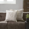 Riviera Maison Poszewka na poduszkę RM Monogram Pillow Cover 50x50 cm bawełna kolor ecru
