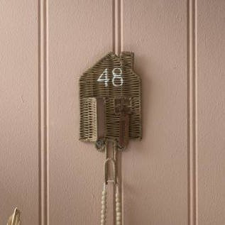 Wieszak rattanowy Riviera Maison RR Happy Home Hook 22,5x9,5x3,5cm