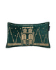 Lexington Poduszka Świąteczna Kamieniczka zielona Winter House Organic Cotton Velvet 50x30 cm kolor zielony 100% bawełna