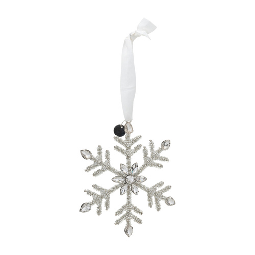 Riviera Maison Zawieszka świąteczna śnieżynka Shimmering Snowflake Ornament 13x13cm