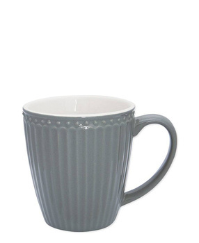 Kubek porcelanowy Alice Greengate Grey Szary H 9,5cm 350ml