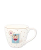 Kubek świąteczny porcelanowy Greengate Mug Cindarella xmas white 9x10cm kolor biały 300ml