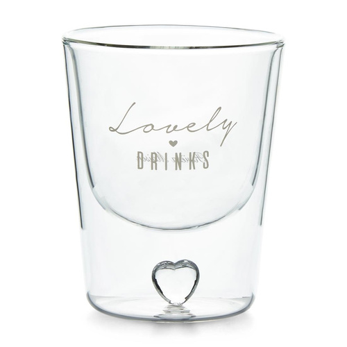 Riviera Maison szklanka termiczna z podwójnymi ściankami With Love Double Wall Glass 9x11cm