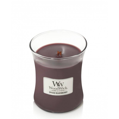 Świeca zapachowa Woodwick średnia Spiced Blackberry 60h 275g.