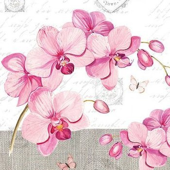 Ambiente serwetki papierowe lunchowe 33x33cm Orchids With Love
