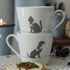 Krasilnikoff Kubek Porcelanowy z kotem Cat biały H9cm 400ml