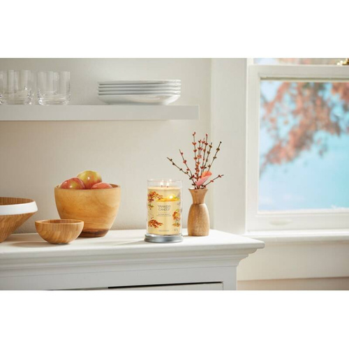 Yankee Candle Signature Świeca zapachowa Autumn Sunset Jesienny Zachód Słońca duży tumbler 567g dwa knoty wosk sojowy