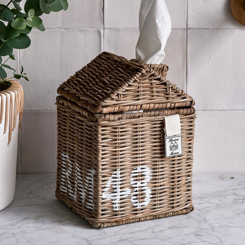 Riviera Maison pojemnik na chusteczki rattanowy Rustic Rattan RM 48 Tissue Box 14x14x20cm.