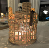 Riviera Maison Świecznik rattanowy Rustic Rattan House Votive 17x15cm