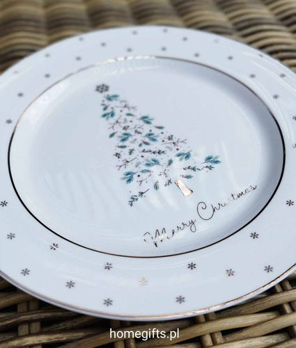 Talerz deserowy świąteczny Lucie Greengate średnica 21cm