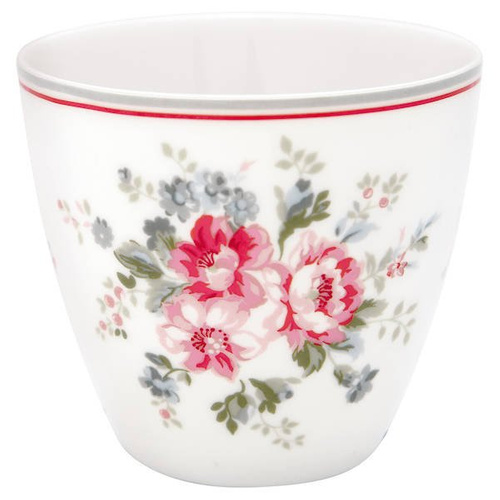 Green Gate Kubek porcelanowy do kawy Latte Cuo Elouise white 9x10cm