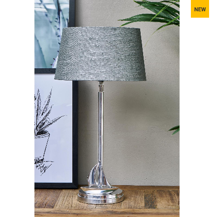 Riviera Maison, lampa stołowa, Sailing Yacht Table Lamp, srebrna, aluminium, 45cm.