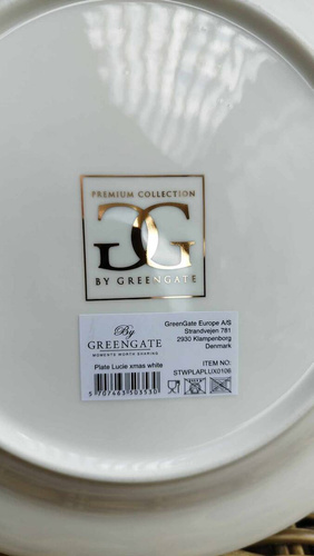 Talerz deserowy świąteczny Lucie Greengate średnica 21cm