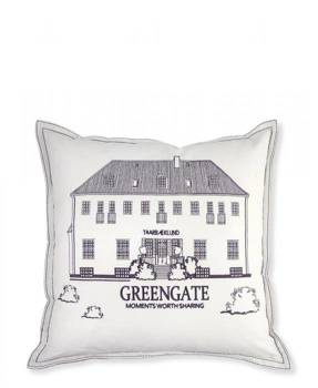 Greengate Poszewka na poduszkę Cushion cover GreenGate biała 50x50cm bawełna