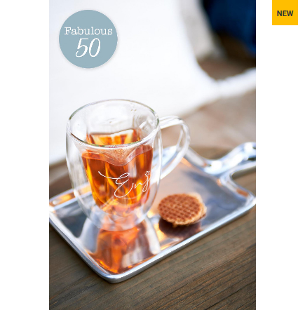 Riviera Maison, szklanka z podwójnymi ściankami, Enjoy Star Double Wall Glass, szklana, 9,5cm.