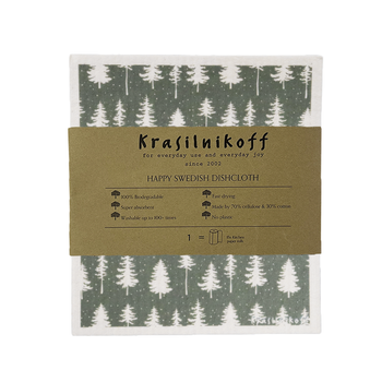 Szwedzkie zmywaki kuchenne ściereczki kuchenne Swedish Dishcloth Christmas Forest 70% celuloza 30% bawełna 19x17cm