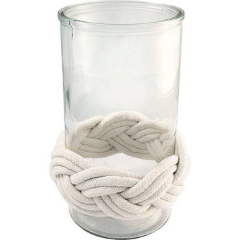 Greengate Lampion szklany Hurricane clear with rope xlarge duży 25x13cm