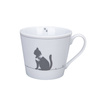 Krasilnikoff Kubek Porcelanowy z kotem Cat biały H9cm 400ml
