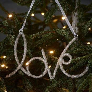 Riviera Maison Zawieszka świąteczna Glamorous Love Ornament 19x11cm