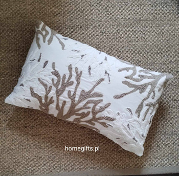 Greengate Poszewka na poduszkę dekoracyjną Wilja naturalny beż i ecu 30x50cm bawełna