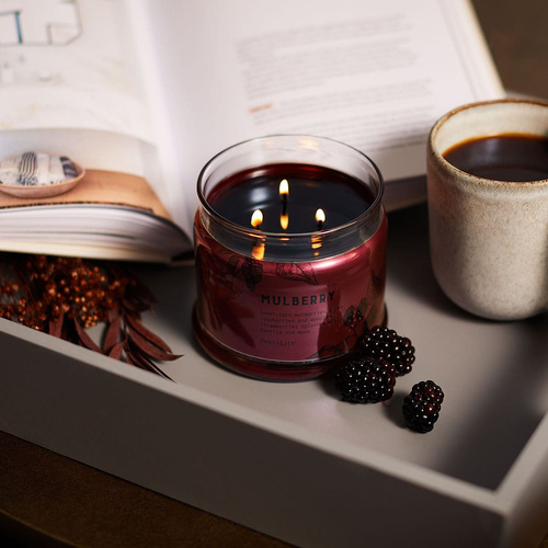 Partylite Świeca sojowa 3 knotowa w szkle Mulberry Morwa 375g czas palenia 45-60h
