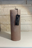 Świeca dekoracyjna walec Rustic ciemny beż 20x7cm czas palenia około 90h