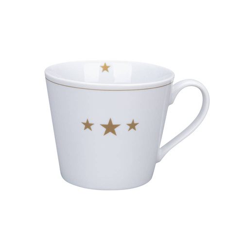 Krasilnikoff Kubek porcelanowy 3 Stars biały H9cm 400ml
