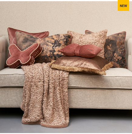 Riviera Maison, poszewka, La Belle Époque Minute Papillon Pillow Cover 65x45, polyester, 45x65cm