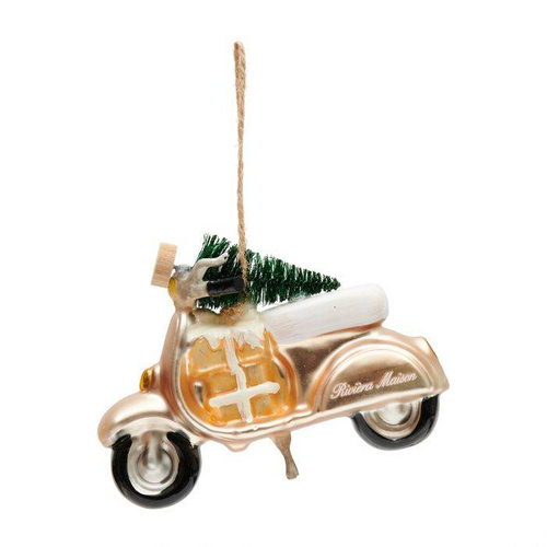 Bombka szklana skuter Riviera Maison Christmas Scooter Ornament 13x3,5x8cm