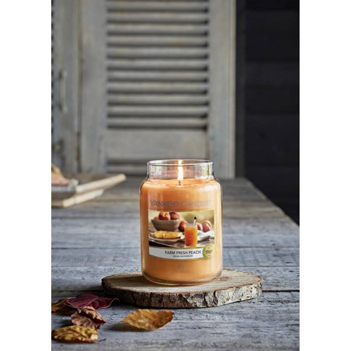 Yankee Candle świeca zapachowa Farm Fresh Peach słoik duży 623g.