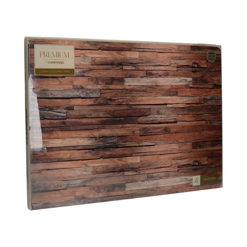 Podkładki korkowe na stół Creative Tops Wood kpl 4szt, 40x29cm