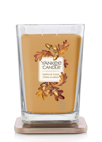 Yankee Candle Elevation świeca zapachowa Amber & Acorn słoik duży dwa knoty 552g.