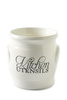 Riviera Maison, pojemnik kuchenny na łyżki, Kitchen Utensils Canister, ceramiczny, biały, h16x14,5cm