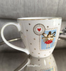 Kubek świąteczny porcelanowy Greengate Mug Cindarella xmas white 9x10cm kolor biały 300ml
