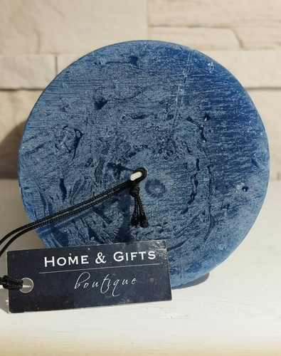 Świeca dekoracyjna walec Rustic kolor granatowy 20x10cm czas palenia około 170h