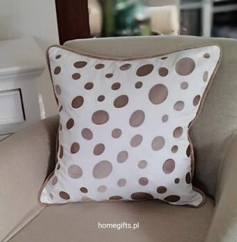 Greengate Poszewka na poduszkę Neva Cushion cover beige beżowa 40x40 bawełna