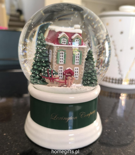 Kula śnieżna świąteczna Kamieniczka Lexington 14x10cm