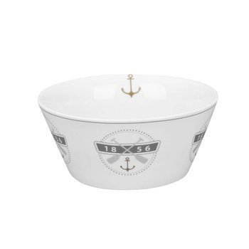 Krasilnikoff Miseczka porcelanowa 1856 biała z motywem wioseł 410 ml 6cm