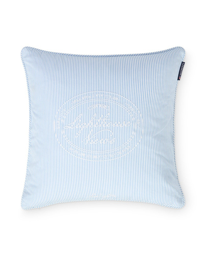 Lexington Poszewka na poduszkę Lighthouse Views Blue/White Striped Organic 100% bawełna 50x50cm