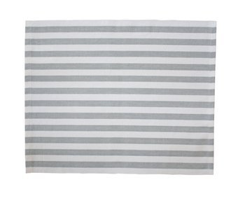 Krasilnikoff, mata bawełniana, Grey Stripes, biała w szare pasy, 35 x 48 cm.