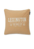 Lexington Poszewka na poduszkę Logo Organic Cotton Twill Pillow Cover bawełna 50x50cm beż/biały