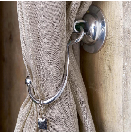 Riviera Maison haki uchwyty do zasłon Tremont House Curtain Hook 2pcs aluminium 11x22x11cm