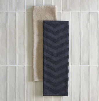 Riviera Maison Ręcznik kuchenny do rąk Fallen Stripes Kitchen Towel kpl 2 szt 50x50cm