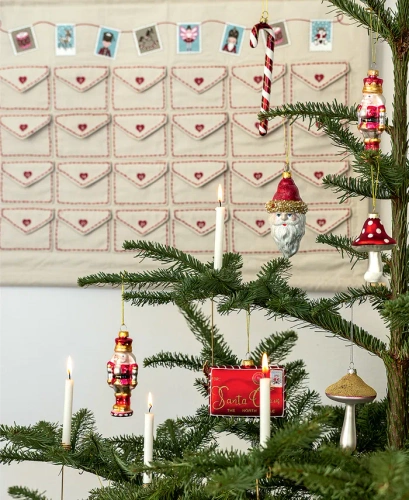 Bombka szklana list do Mikołaja Greengate Ornament glass Xmas letter red 7x11cm kolor czerwony